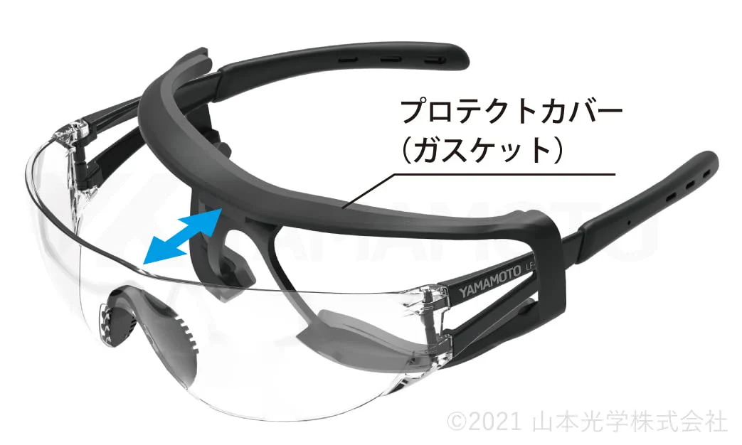 YAMAMOTO UV cut Protective eyewear with  protector cover Made in Japan LF-240G - Image 3