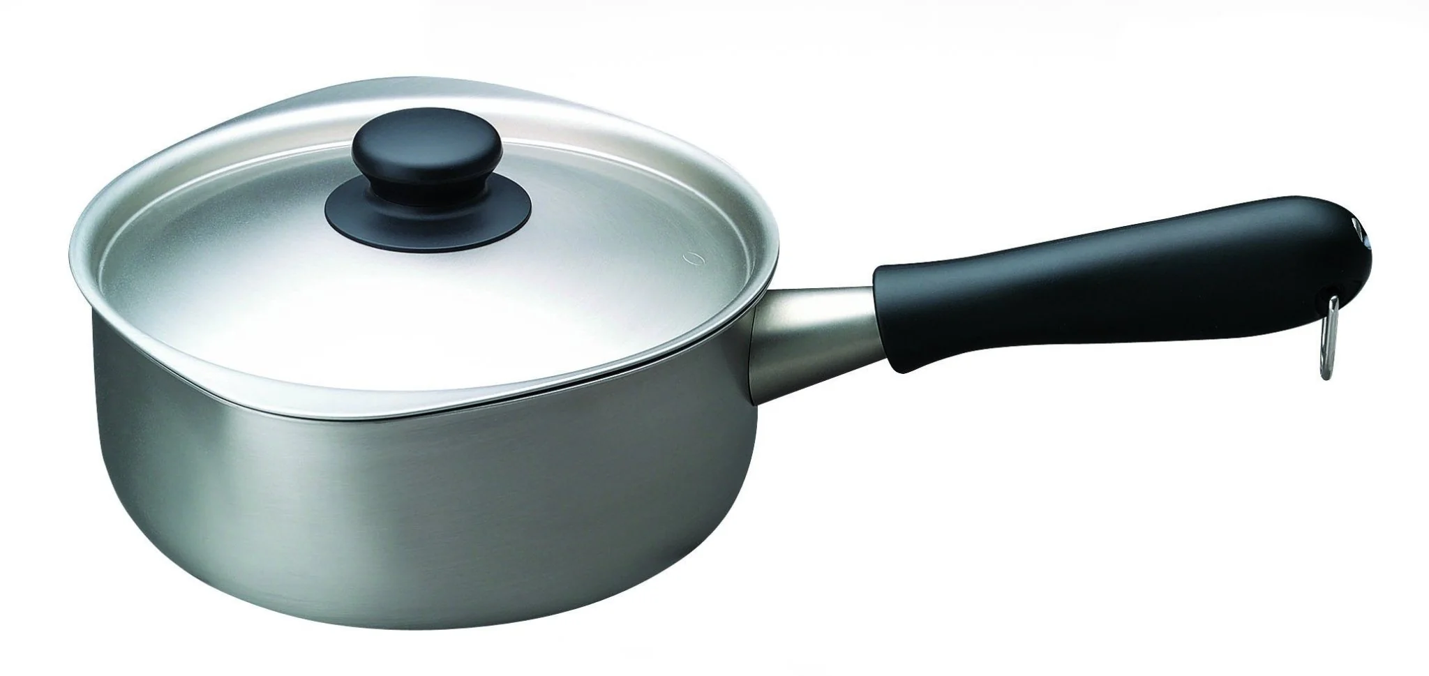 Yanagi Sori Japanese-made one-handled pot 18cm, gas flame only, stainless steel, frosted