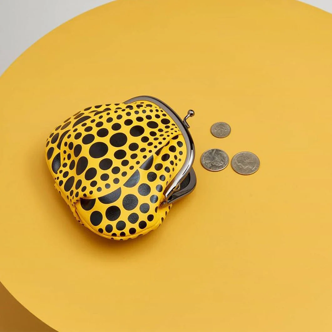 Yayoi Kusama Gamaguchi Wallet Small Pumpkin Yellow - Image 4