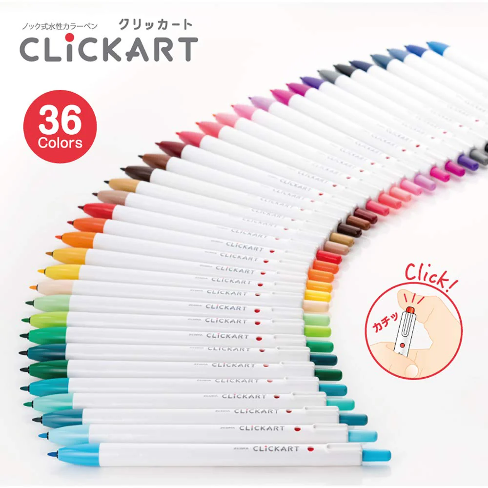 Zebra ClickArt ST Water-Based Pens 12-Color Set WYSS22-12CST - Image 2