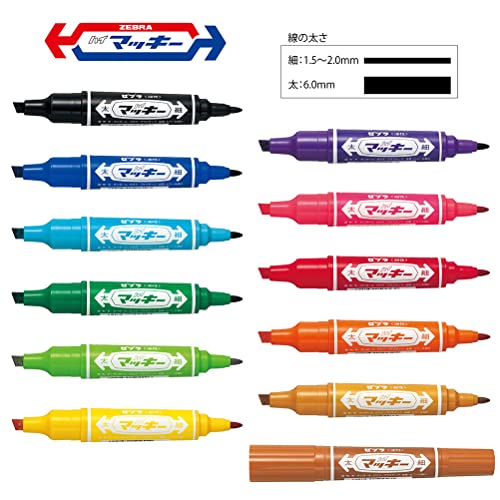 ZEBRA Oil-based Pen Hi-Mckee 12 Colors MC12C - Image 2