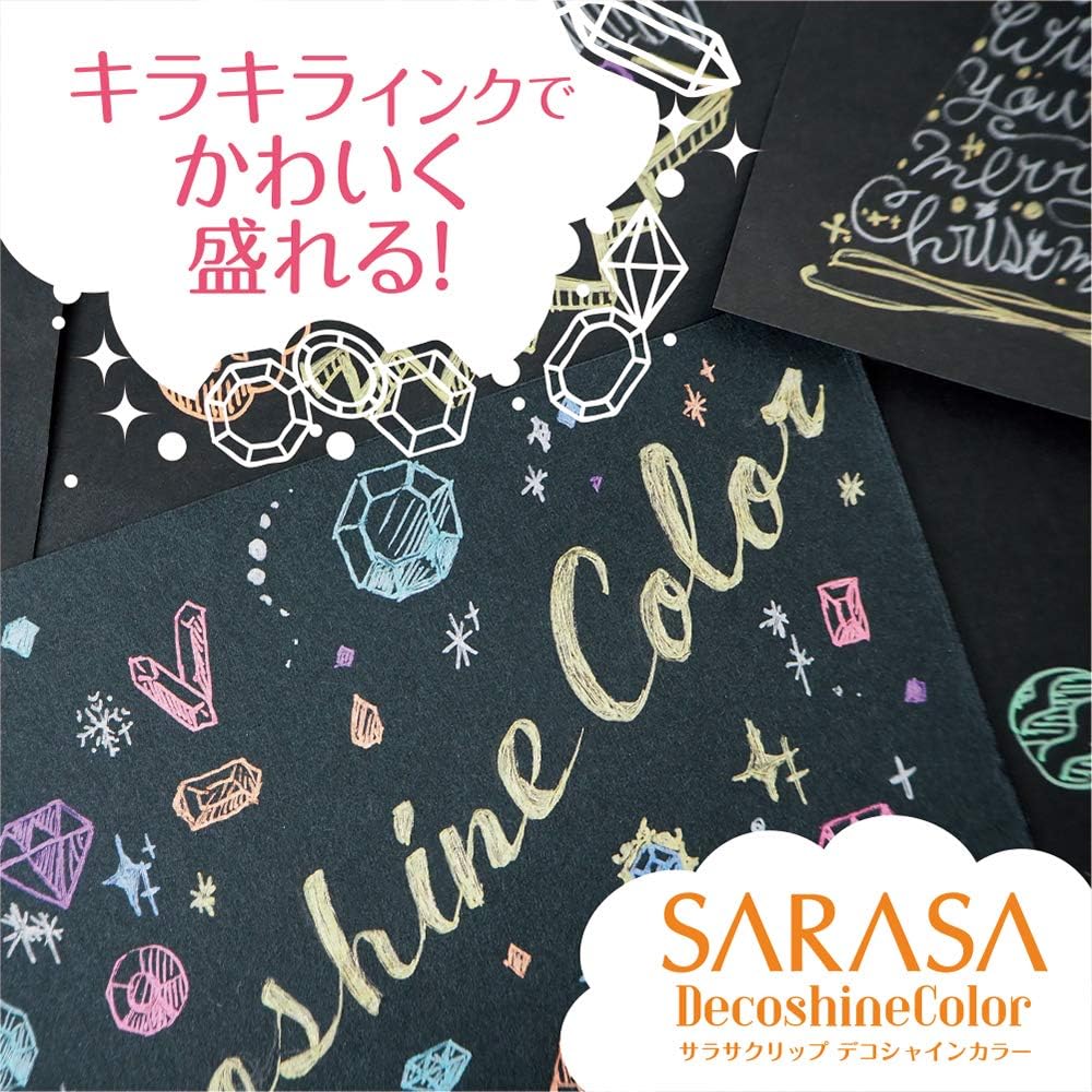 Zebra Sarasa Clip Gel Pens 0.5mm Deco Shine Colors 10-Pack (No case) - Image 4