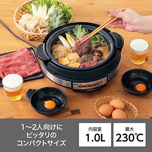 Zojirushi Electric Skillet & Hot Pot Light Black EP-SA10-BA 100V - Image 2