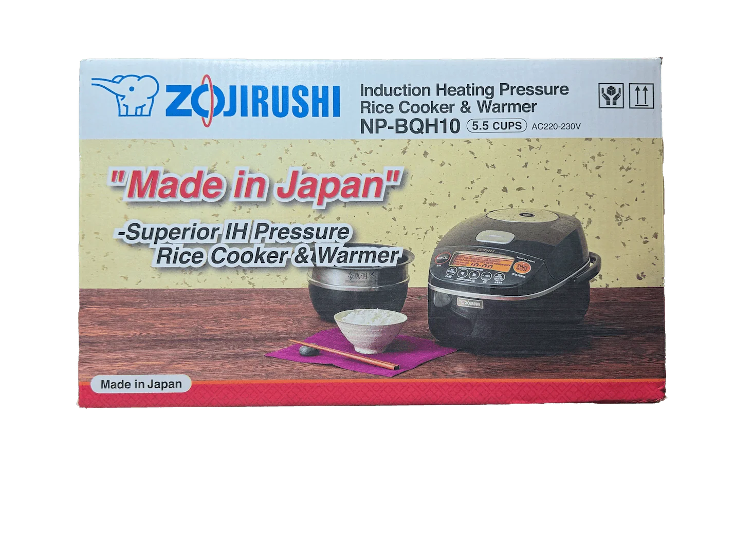 Zojirushi Pressure IH Rice Cooker 5 5-cup NP-BQH10 BA 220-230V Made in Japan - Image 2