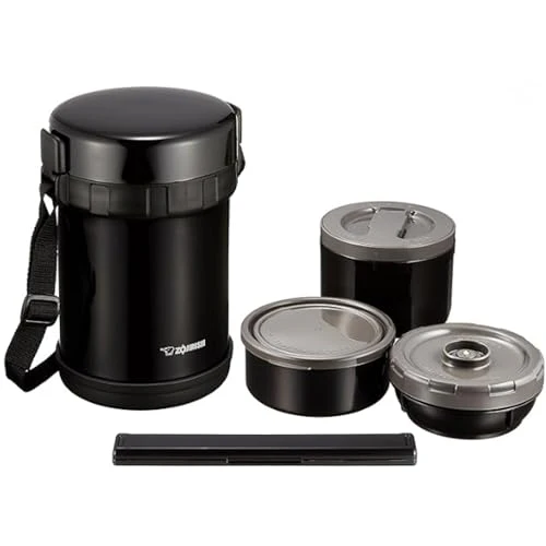 Zojirushi Stainless Steel Insulated Lunch Jar Bento 3 Cups Microwave-safe Black SL-GH18-BA